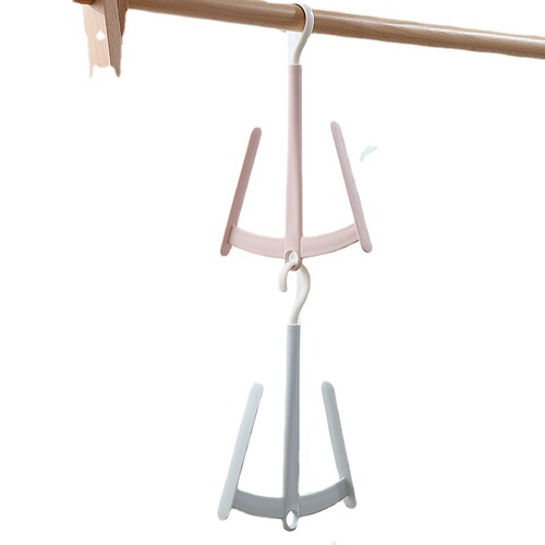 Yiyue double hook shoe drying rack 360° rotatable shoe drying rack multifunctional folding draining quick drying wide hanging