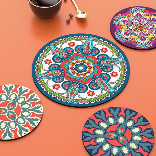 Heat-resistant tea coaster cup mat heat insulation mat cute dining table mat anti-scald plate mat high-quality rubber mat vegetable coaster