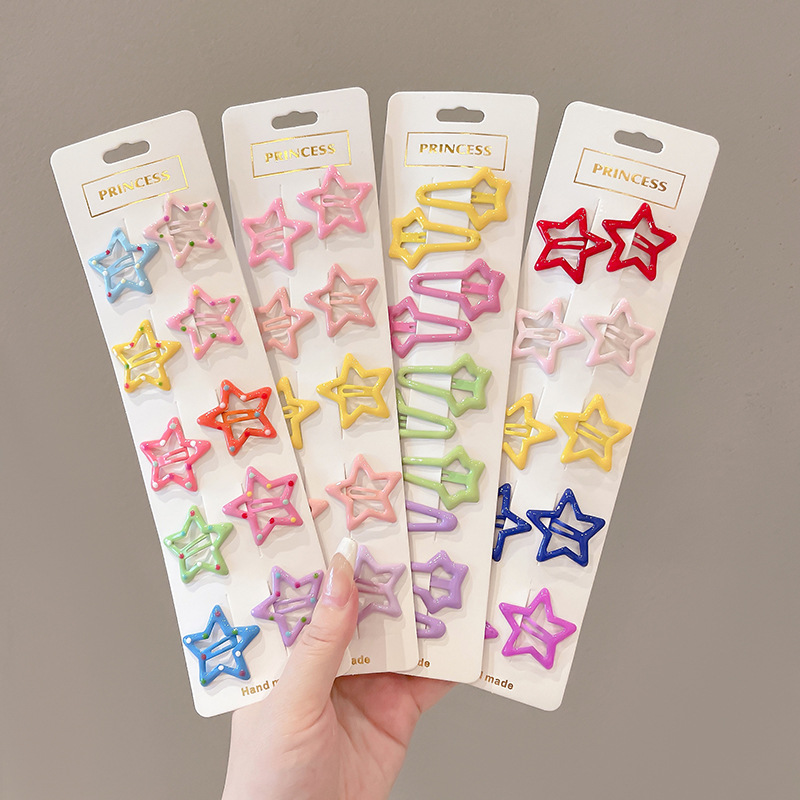 Linda estrella y2g horquilla hembra clip lateral flequillo BB clip horquilla para niños dopamina clip de color tocado