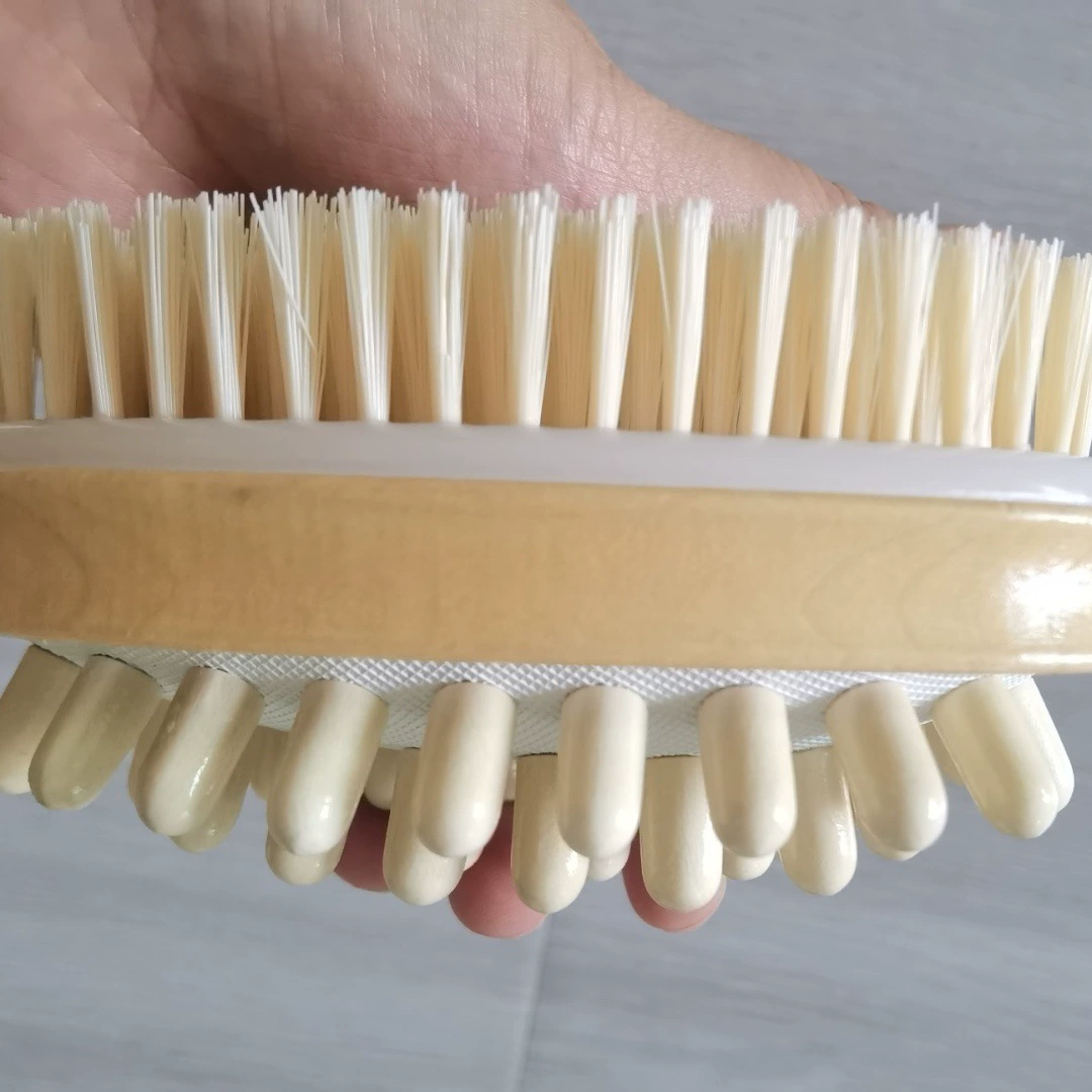 Amazon Cross-border Bristle Brush Massage, Bathing Brush Handburse Bath Brush Brush Round Bath Brush Brush Hemu Bath Brush