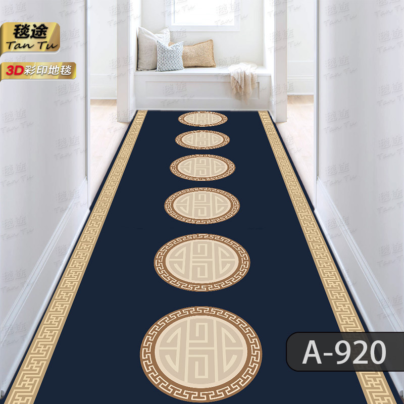 Flower carpet 3D cutting floor mat door entrance corridor aisle corridor stairs strip home carpet Hotel