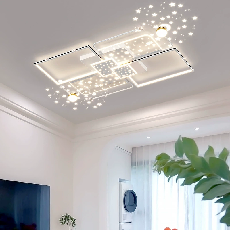 Rectangular lights for living room, star projection, lamp, new collection, light luxury style