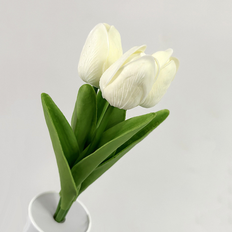 Creative gift mini night light bed and breakfast ornaments simulated flower tulip desktop decorative lamp ins girl desk lamp