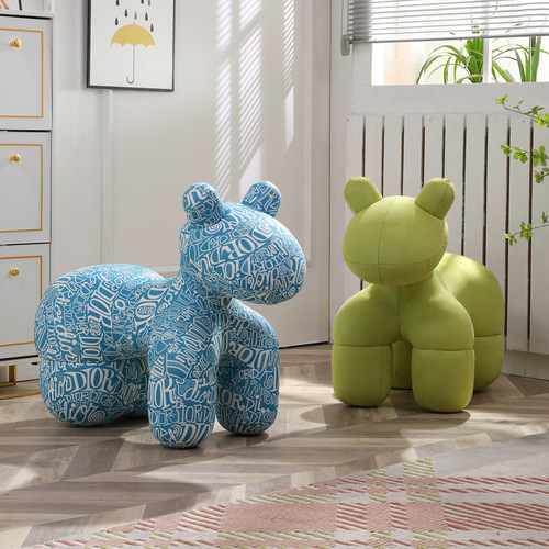 Leisure chair modern backrest pony chair children's single cute dog chair without armrests pet shape sofa chair wholesale