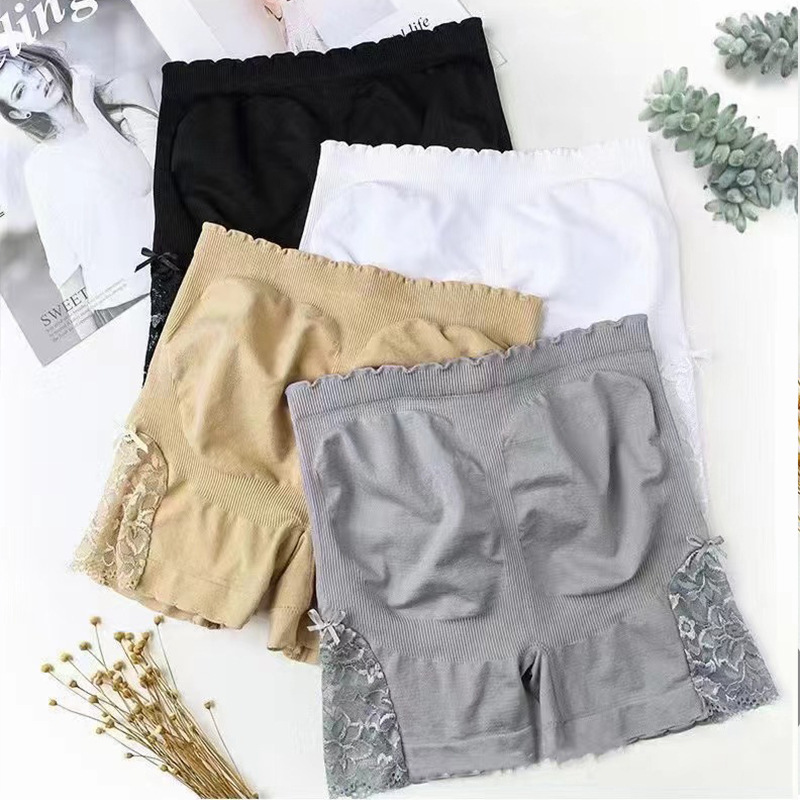 Lace Safety Shorts for Women, Summer Anti-Exposure Leggings, Thin Plus-Size Pure Cotton Crotch Panties, High-Elastic Breathable Boxer Shorts