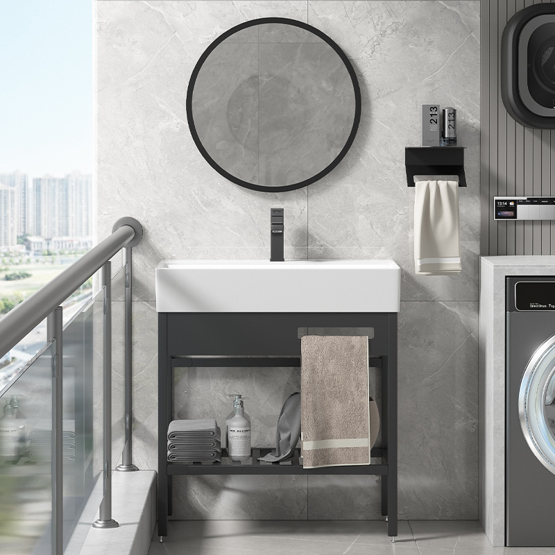 lavabo de acero inoxidable balcón lavabo tipo hogar pequeño lavabo tipo piso de soporte lavabo