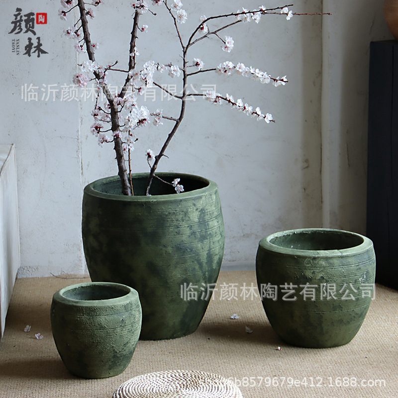 Retro de alto nivel gran calibre centro comercial hotel lirio bambú dragón árbol de sangre pájaros del cielo gran maceta verde