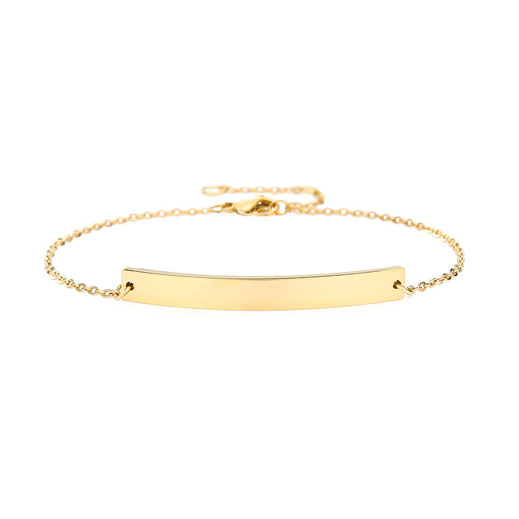Bracelets Classification 304 Stainless Steel Chain Material cable chain Chain Type 304 Stainless Steel 316 Stainless Steel Geometric Simple Style Cable Chain Bracelets For Women's