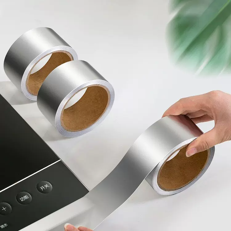 耐高温铝箔胶带油烟机排烟管厨房灶台美缝锡箔密封阻燃防水补漏