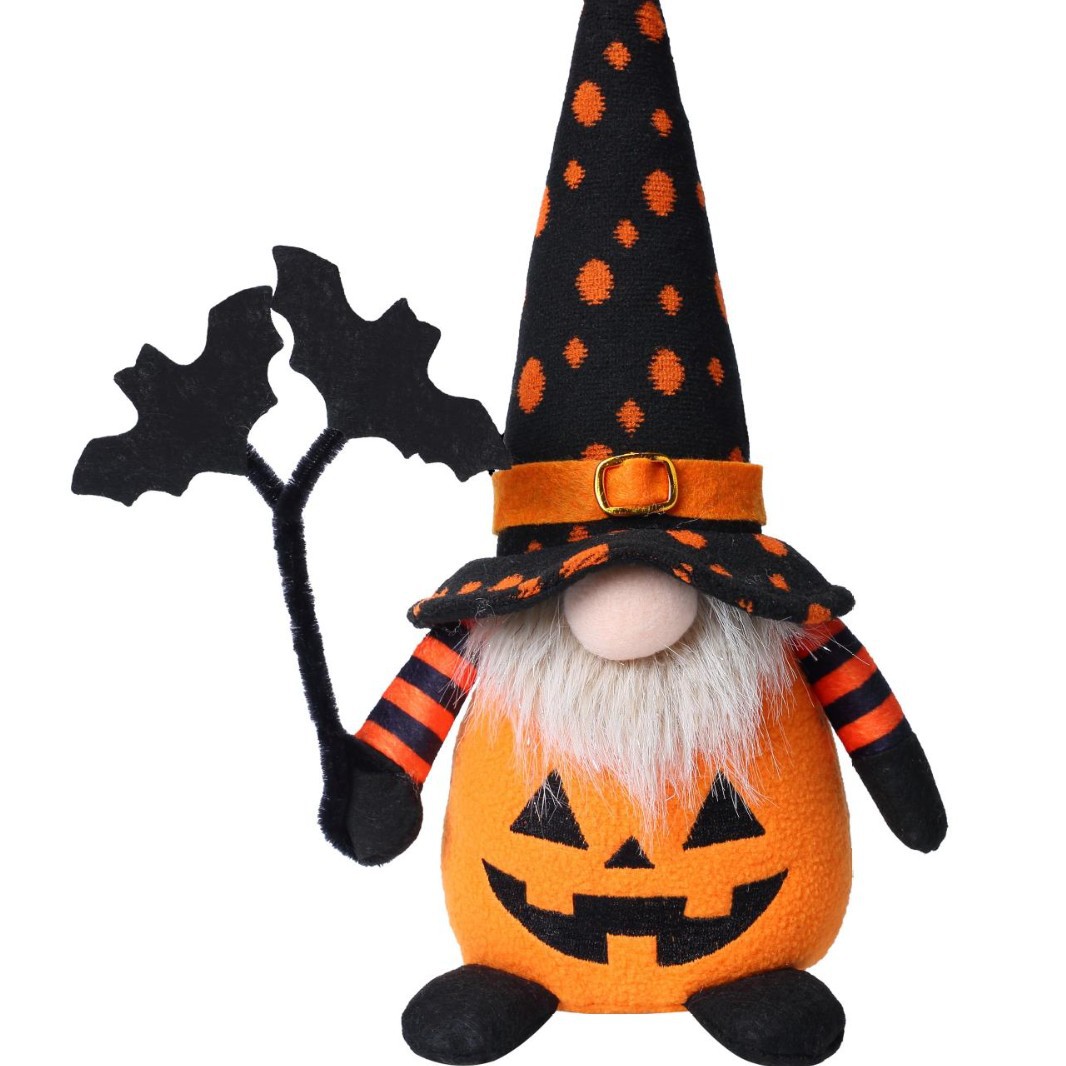 Nuevos productos transfronterizos Halloween murciélago calabaza cara muñeca sin rostro enano decoración decoración Rudolph goblin lote de muñeca