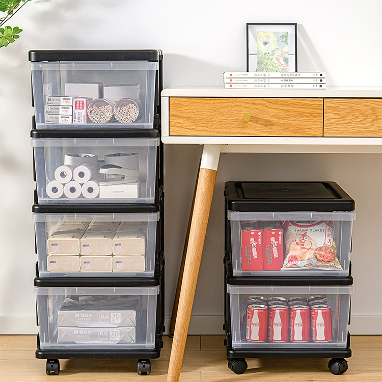 Оптовый шкаф для хранения с выдвижными ящиками на колесах, съемная многослойная тележка, пластиковый шкаф для хранения закусок, стеллаж для хранения сэндвичей