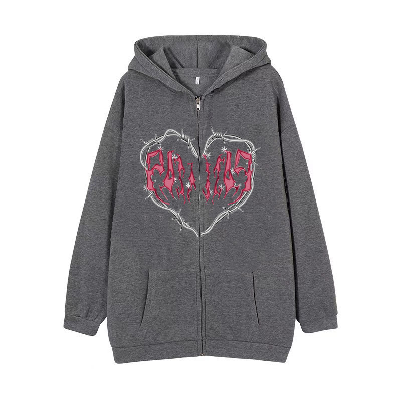 2022 Maglione da uomo con cerniera gotica Shopping Felpa con cappuccio versatile Etichetta di moda in pile sciolto_voghion.com