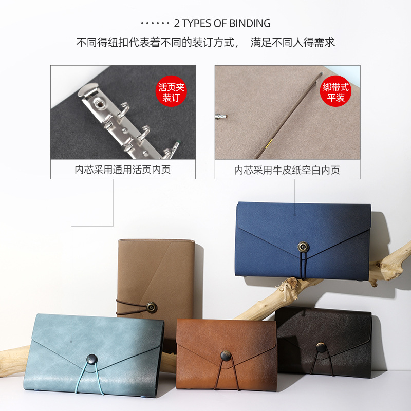 tn手賬本復古活頁筆記本子旅行手帳記事本A6口袋隨身本皮面本定製