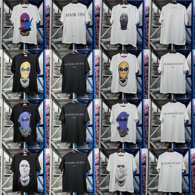 Cross-border trendy brand Ih Nom Uh Nit Stranger Things Pearl Masked Unisex Short-Sleeve American-Style Loose-Fit Streetwear T-Shirt