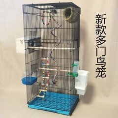 Birdcage villa with raised design, luxury extra-large wire cage for parrots, breeding cages for tiger-striped peacocks, pheasants, cockatoos, zebra finches, and magpies.