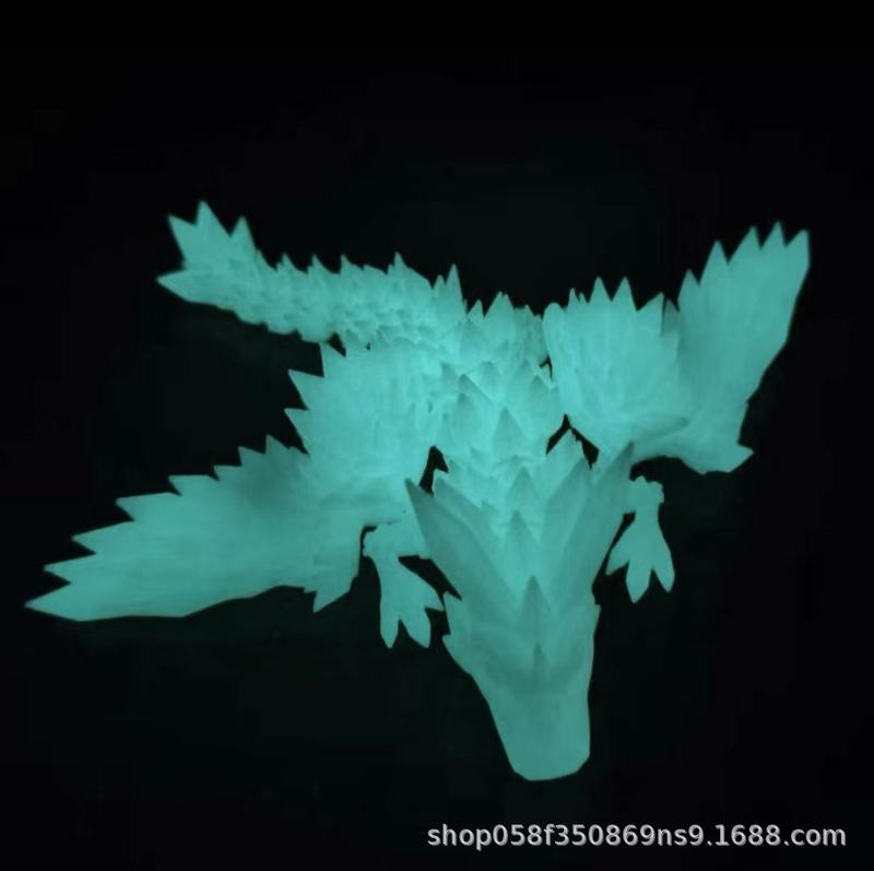 【外贸品质】3D打印水晶飞龙关节可活动挂饰摆饰夜市摆摊玩具夜光|undefined