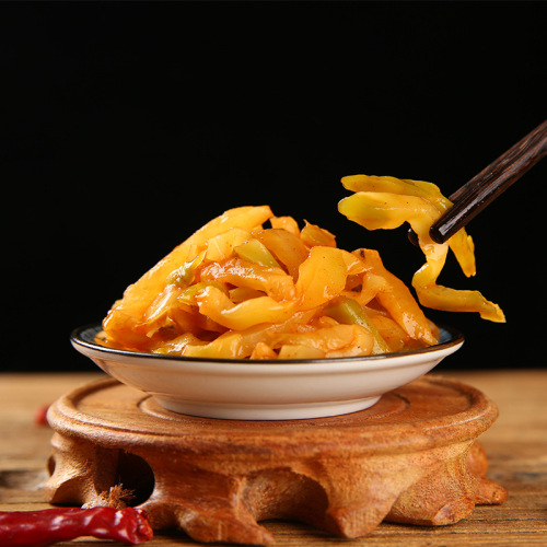 Fuling Pickled Mustard Greens String Small Packaging 50g Student Accompanying Meal Pickled Vegetables Wholesale Full Carton