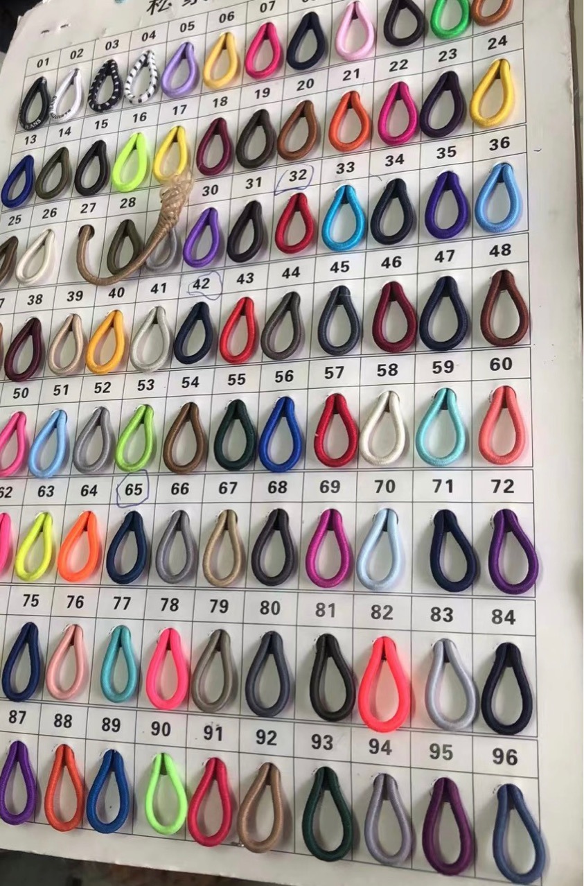 厂家现货销售390色2.5mm圆松紧带义乌松紧带批发