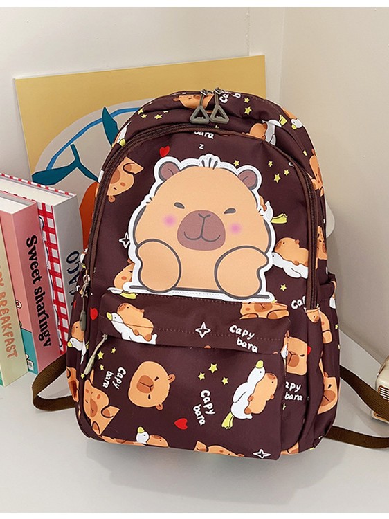 Liebre mochila de impresión universal, mochila resistente a la suciedad, moda para hombres y mujeres, mochila de tendencia ligera de gran capacidad.