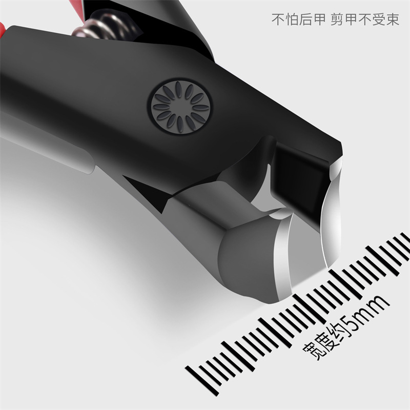 Herramientas de uñas de acero inoxidable de boca ancha cortaúñas anti-salpicaduras cortaúñas multifuncional gran apertura tijeras de uñas pieza de uñas