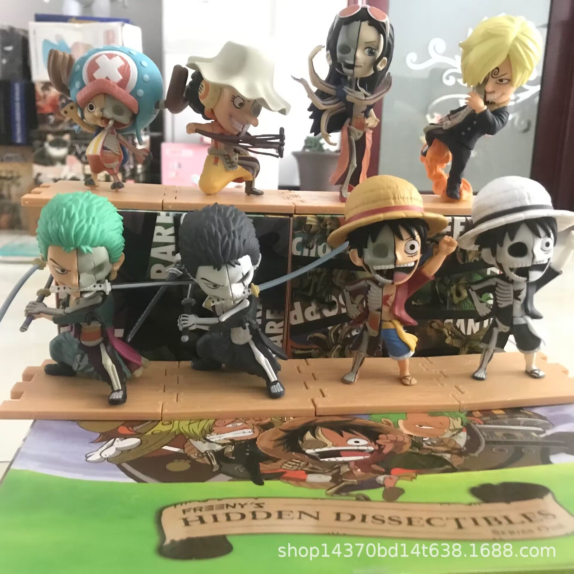 新款潮玩动漫公仔半剖海贼王玩偶手办摆件礼物盲盒批发