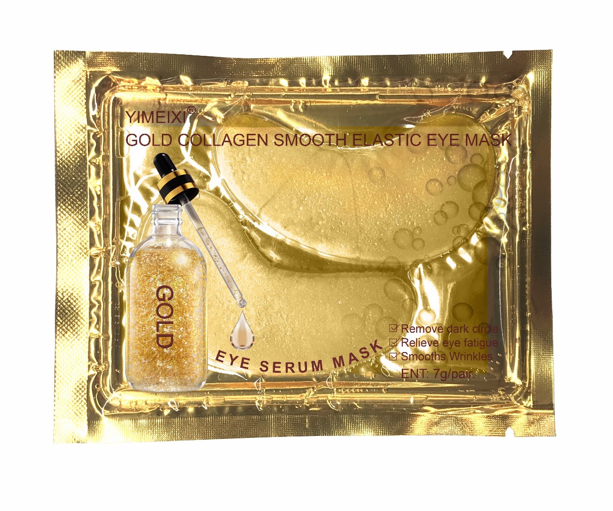 Máscara de ojo de oro transfronteriza máscara de ojo de hidrogel de colágeno máscara de ojo de mariposa máscara de ojo de oro de 24K