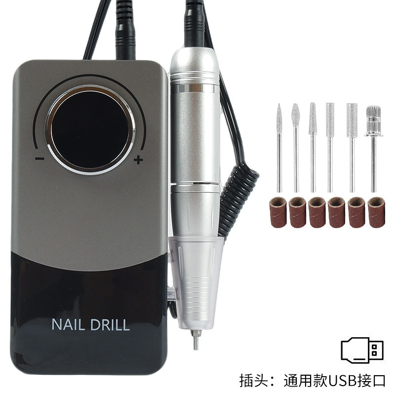 Removedor de esmalte de uñas transfronterizo V5, pulidora recargable portátil, herramienta de manicura profesional, máquina pulidora de uñas.