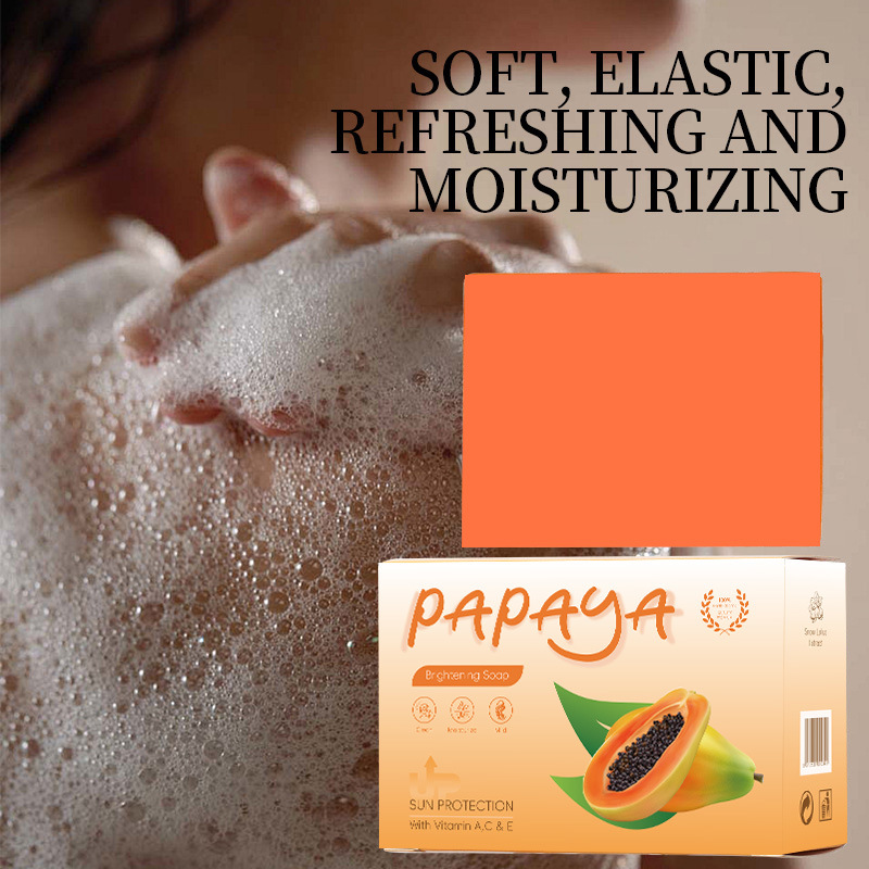 Comercio exterior transfronterizo Europa, América, África Jabón de ácido kójico, limón, jengibre y papaya Jabón artesanal Jabón hecho a máquina Jabón de aceites esenciales Jabón para baño