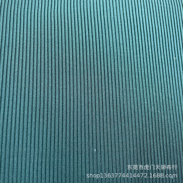 现货供应针织加厚2*2罗纹 300克涤氨2*2罗纹坑条布 垂感好有质感