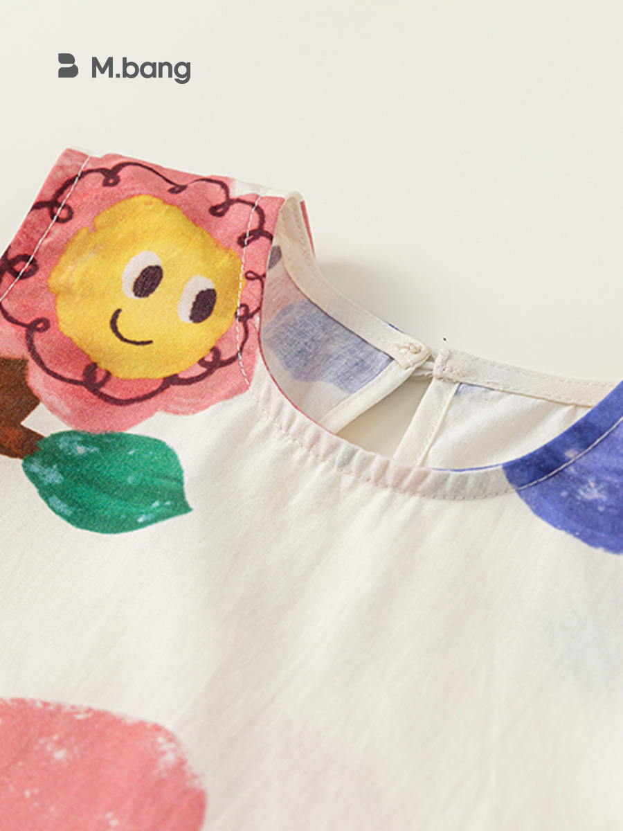 Youbao ropa para niños vestido para niños verano delgado niña dibujos animados graffiti falda chaleco de bebé falda sin mangas