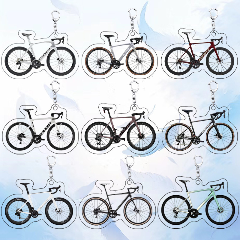 New Cool Bicycle-Themed Acrylic Keychain Pendant Backpack Decoration High-Value Gift Off-Road
