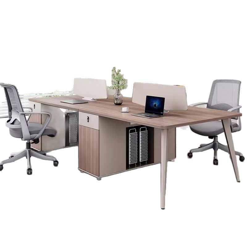 Mesa de oficina de venta directa de fábrica de doble posición de personal de escritorio de pantalla de escritorio de finanzas de escritorio de oficina moderna y simple