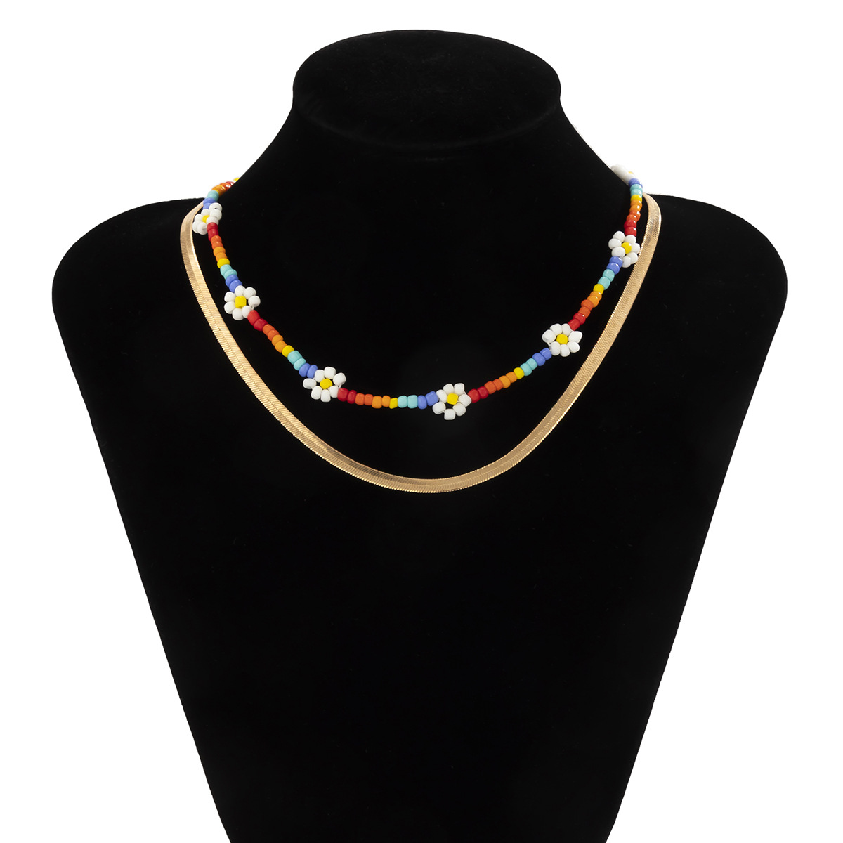 Rétro Bohème Hit Couleur Marguerite Perles Miyuki Collier Tissé En Gros Nihaojewelry display picture 4