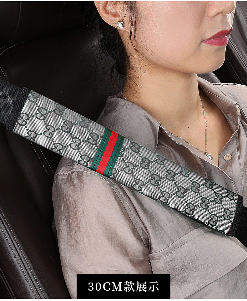Car seat belt shoulder pad four seasons universal linen extended super long anti-wear clothing large truck safety belt protective cover