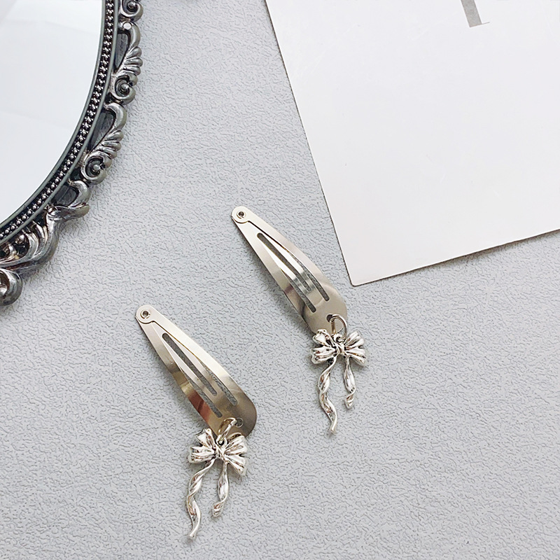 14g Weight Charm Hair Clips Hair Accessories Type 1 Pair Quantity Holiday, Street Occasion Alloy Material Bow Knot Pattern All Seasons Season Women's Gender Y2K, Sweet Style Y2K Sweet Women's Bow Knot Alloy Charm Hair Clips 10