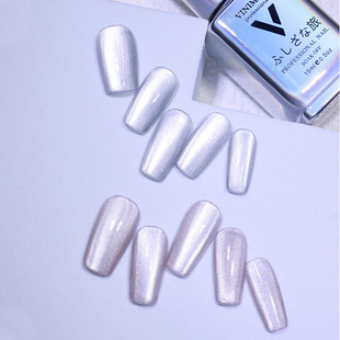 Ceramic White cat eye new non-hair black white moonlight cat eye glue nail salon special crystal cat eye glue