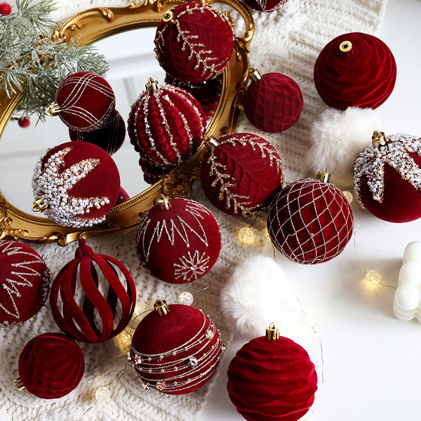 Christmas tree decorative ball Christmas color painting ball…