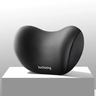 Car headrest neck pillow pillow car pillow car headrest neck pillow car seat decoration memory foam waist support (Waist support) - black-single-headrest