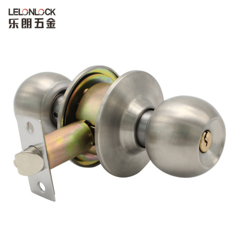 Manufacturer wholesale stainless steel 304 ball lock, interior door BK bathroom door lock, engineering easy installation simple ball lock