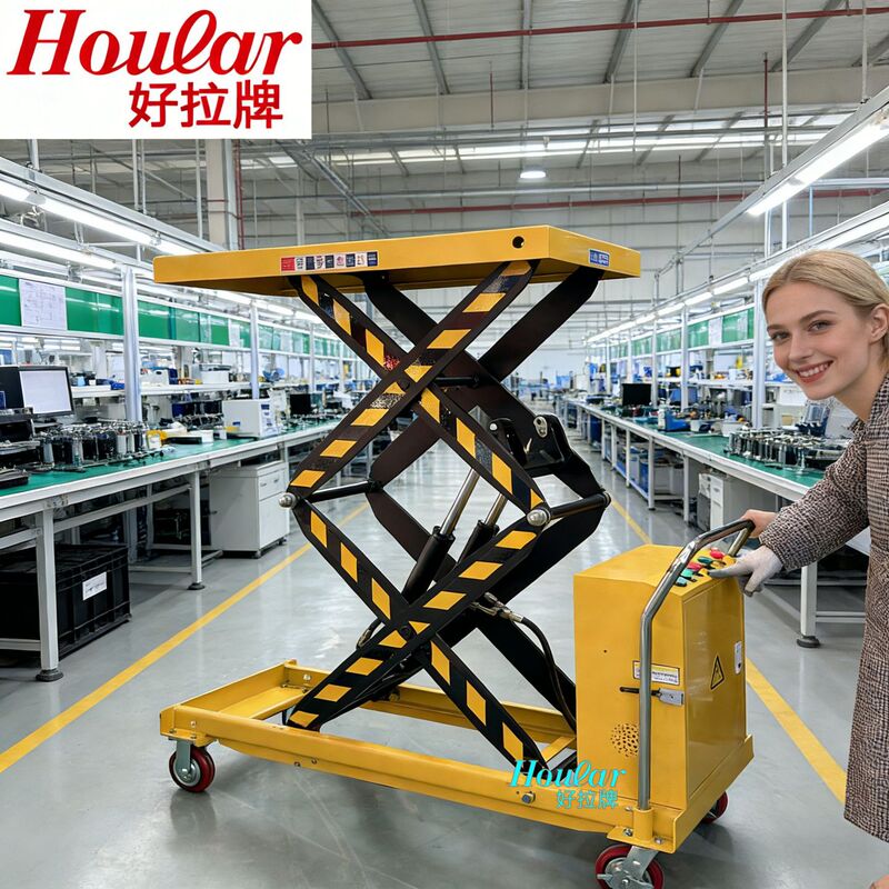 DPS1000 mobile hand push load 1 ton battery lifting platform electric logistics trolley semi-automatic lifting truck DPS1000 mobile hand push load 1 ton battery lifting platform electric logistics trolley semi-automatic lifting truck