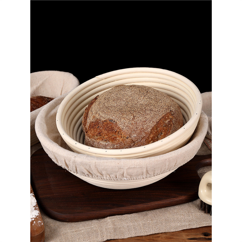 Bollos europeos Cesta de fermentación Pan Fideos de pelo Artefacta Herramientas para hornear Cesta de ratán doméstica Masa Molde azul de tela de fermentación europea