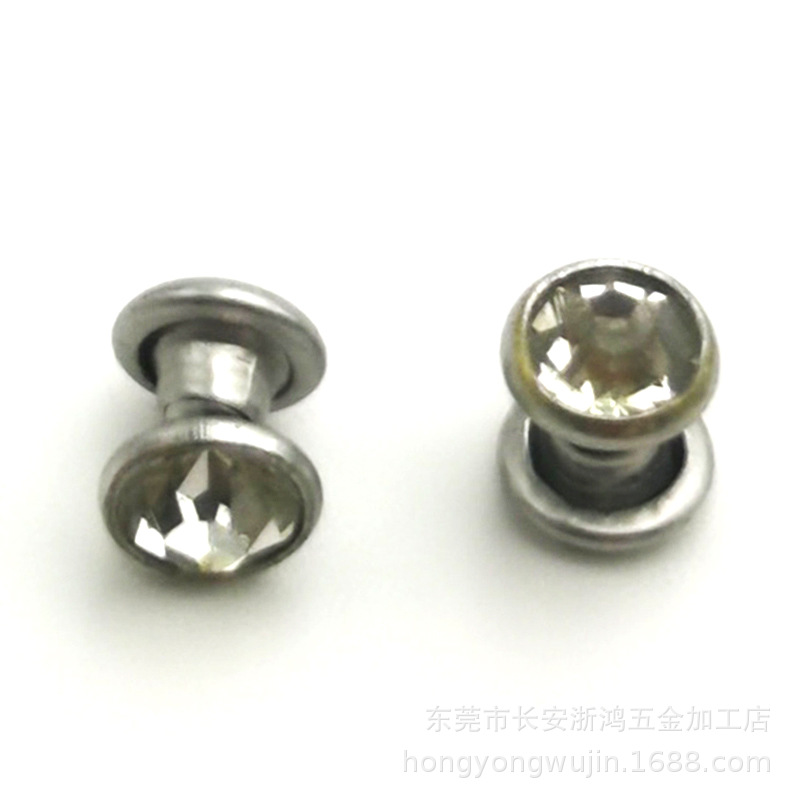 5mm尖底钻撞钉 镶白钻钉 国产A钻铆钉包包闪钻撞钉钻石撞钉皮包钉-阿里巴巴