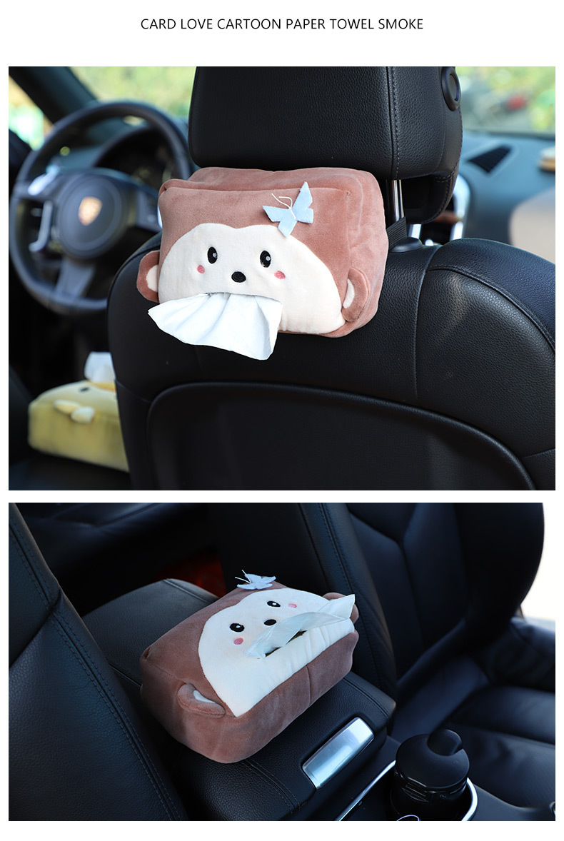 Blue Rain Car Tissue Box Car Cute Car Seat Back Hanging Armrest Box Tissue Box Creative Tissue Hanging Bag