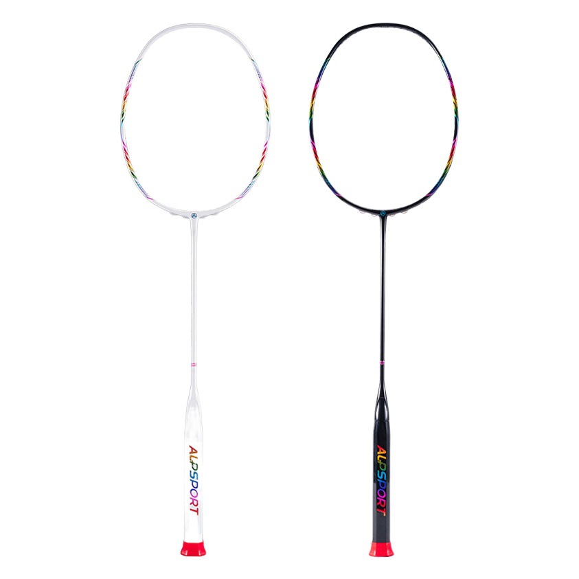 Alpsport productos genuinos raqueta de bádminton barbacoa ultraligero de alta libra completa fibra de carbono 8u adulto profesional al por mayor