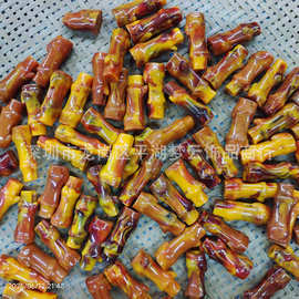 40mm斜孔四方块26.5mm边长亚克力珠仔DIY骨头木桩竹节形状血纹珠