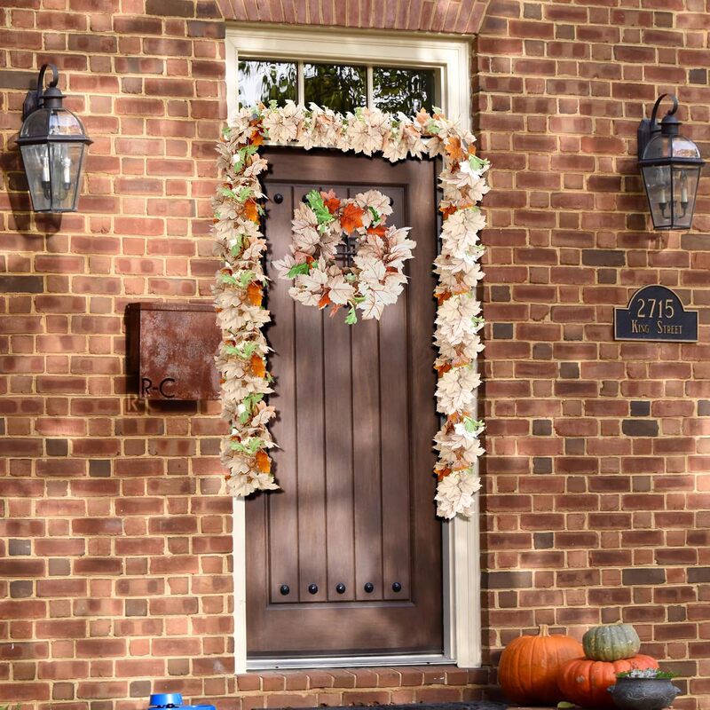 Cross-Border Thanksgiving Maple Leaf Garland, New Style Garden Farmhouse Home Decoration Maple Leaf Garland for Stairway and Door Decoration Cross-Border Thanksgiving Maple Leaf Garland, New Style Garden Farmhouse Home Decoration Maple Leaf Garland for Stairway and Door Decoration