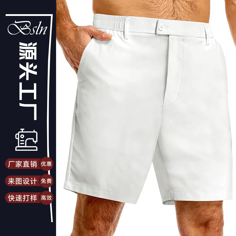 Cross-Border European and American Custom-Made Men's Golf Shorts, Elastic Casual Lightweight Hiking Quick-Dry Sports Shorts with Pockets Cross-Border European and American Custom-Made Men's Golf Shorts, Elastic Casual Lightweight Hiking Quick-Dry Sports Shorts with Pockets