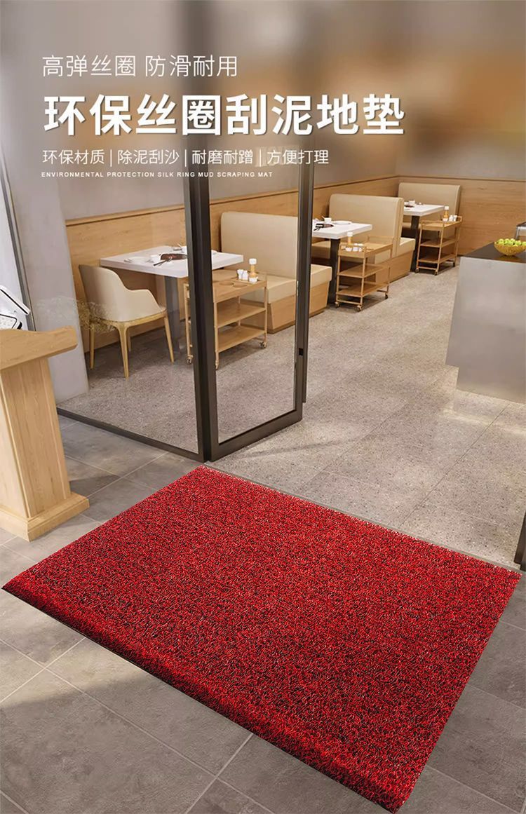 Thickened Silk Loop Floor Mat for Entryway, Customizable Door Mat, Entrance Door Mat, Carpet, Car Mat