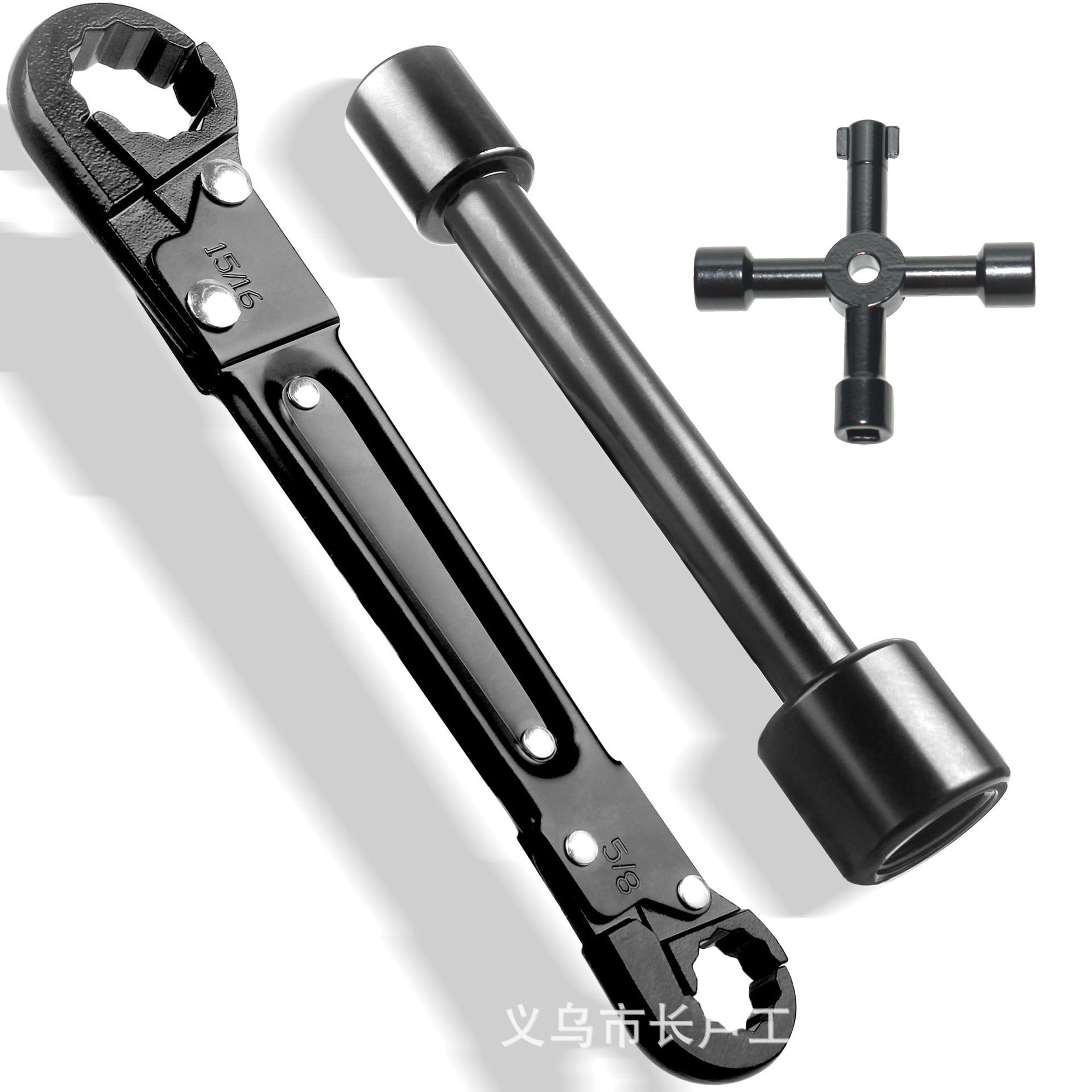 양단 파이프 렌치 + 스톱 렌치 + 4-in-1