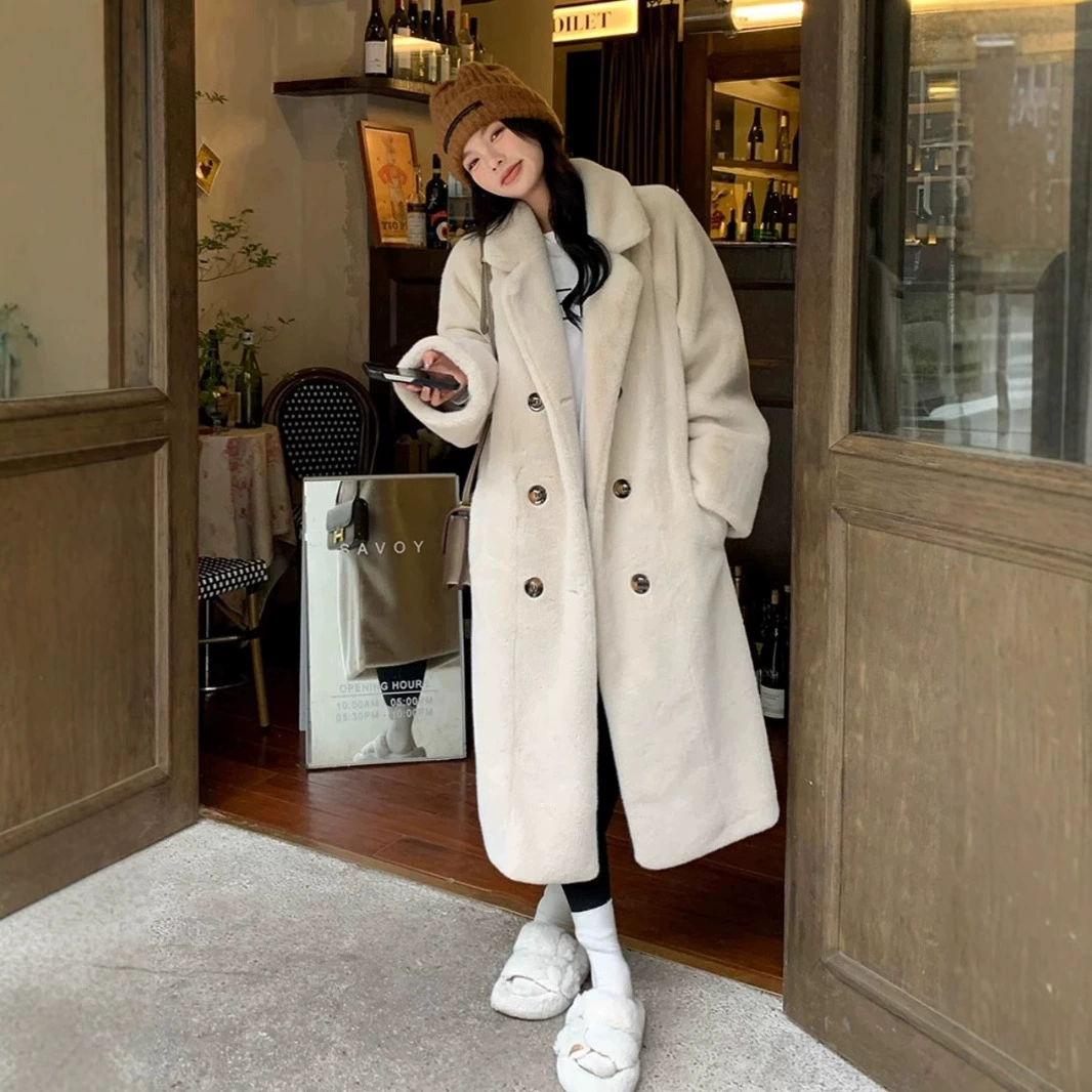 Winter velvet long keep warm coat, maxi length, oversize, increased thickness